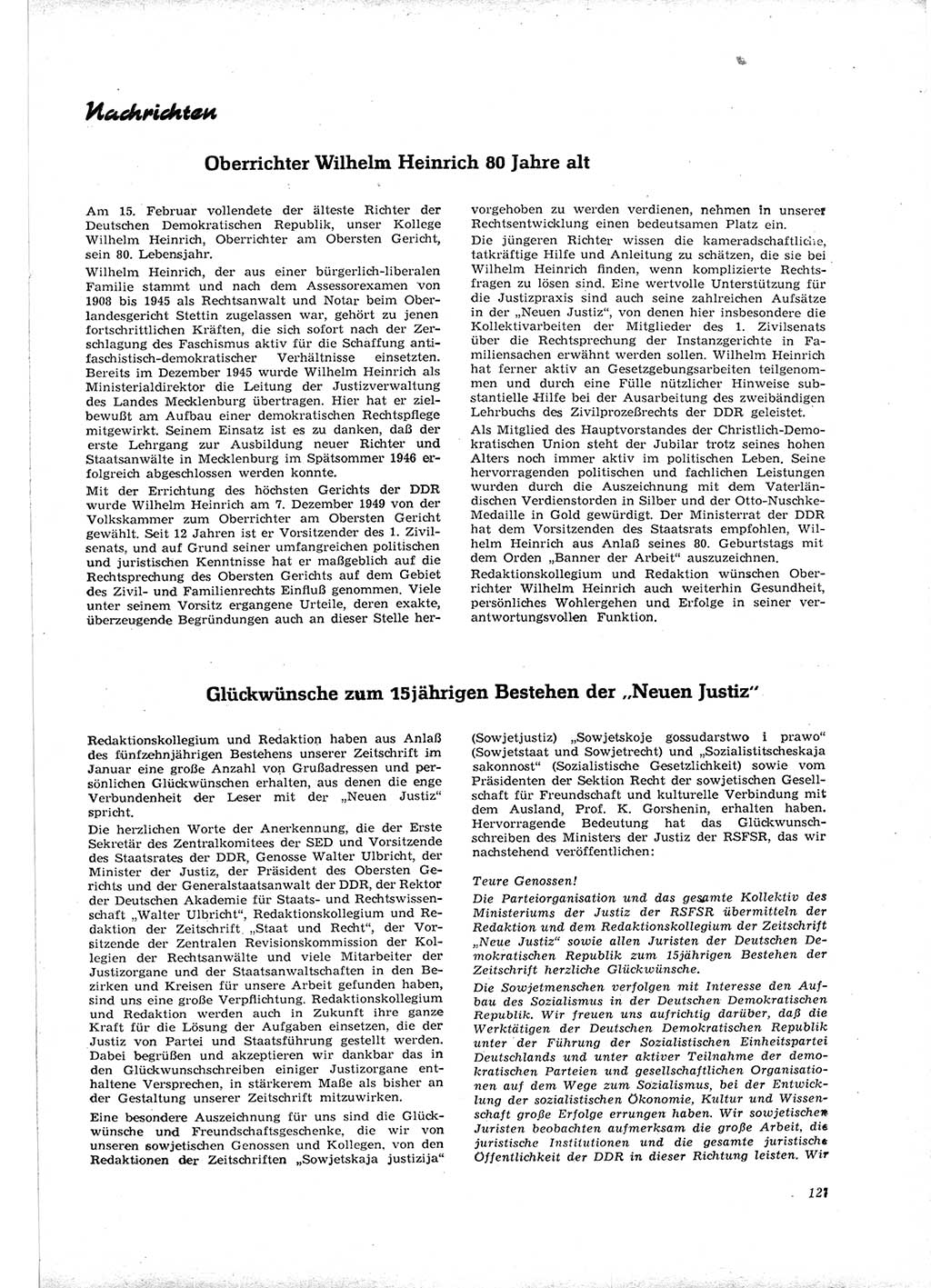 Neue Justiz (NJ), Zeitschrift für Recht und Rechtswissenschaft [Deutsche Demokratische Republik (DDR)], 16. Jahrgang 1962, Seite 127 (NJ DDR 1962, S. 127)