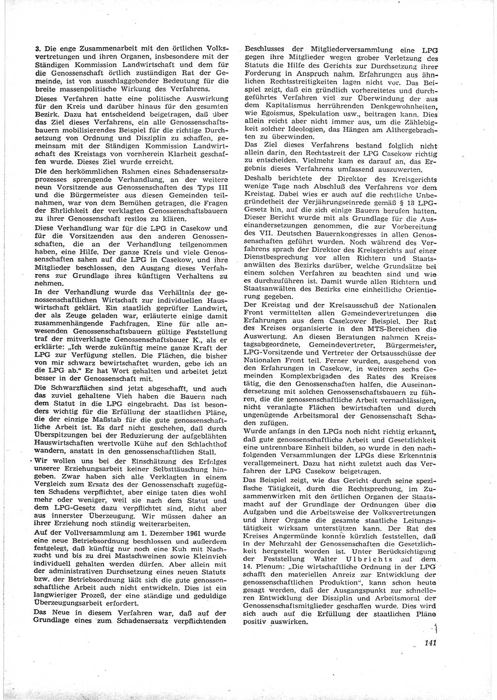 Neue Justiz (NJ), Zeitschrift für Recht und Rechtswissenschaft [Deutsche Demokratische Republik (DDR)], 16. Jahrgang 1962, Seite 141 (NJ DDR 1962, S. 141)