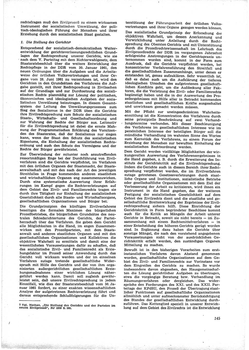 Neue Justiz (NJ), Zeitschrift für Recht und Rechtswissenschaft [Deutsche Demokratische Republik (DDR)], 16. Jahrgang 1962, Seite 145 (NJ DDR 1962, S. 145)