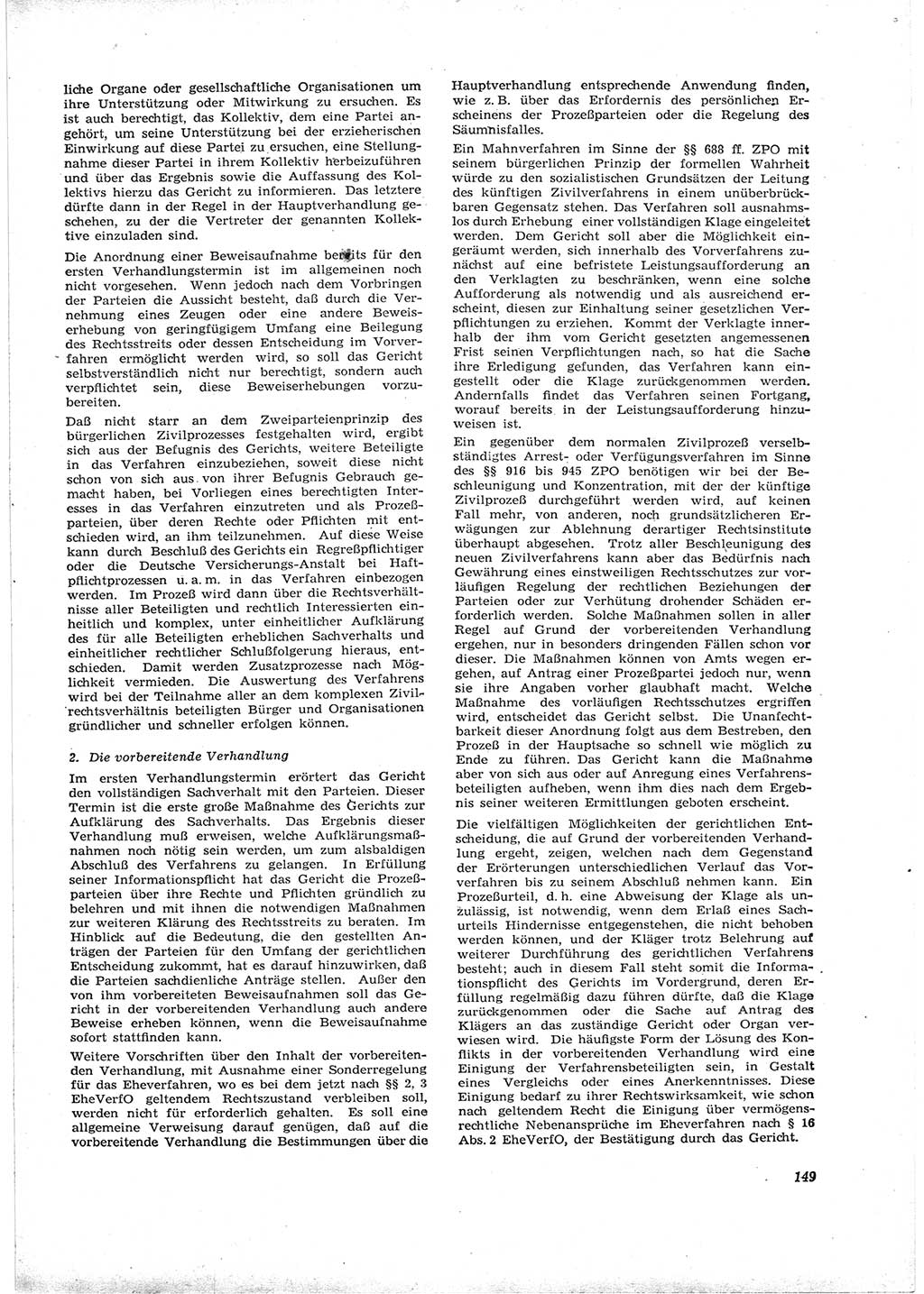 Neue Justiz (NJ), Zeitschrift für Recht und Rechtswissenschaft [Deutsche Demokratische Republik (DDR)], 16. Jahrgang 1962, Seite 149 (NJ DDR 1962, S. 149)