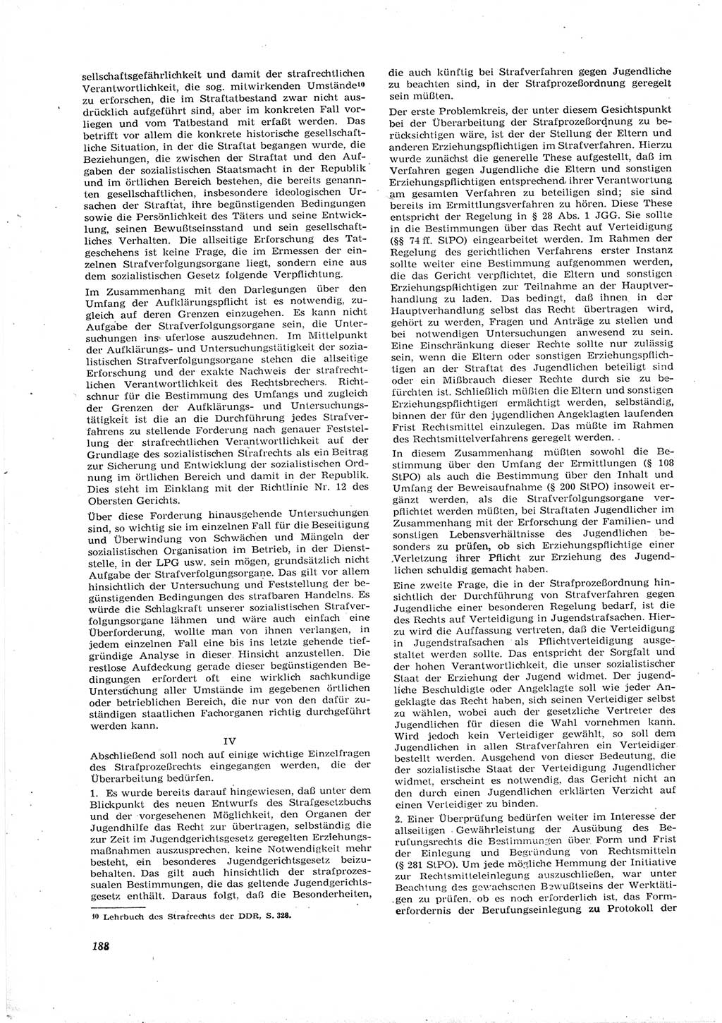 Neue Justiz (NJ), Zeitschrift für Recht und Rechtswissenschaft [Deutsche Demokratische Republik (DDR)], 16. Jahrgang 1962, Seite 188 (NJ DDR 1962, S. 188)