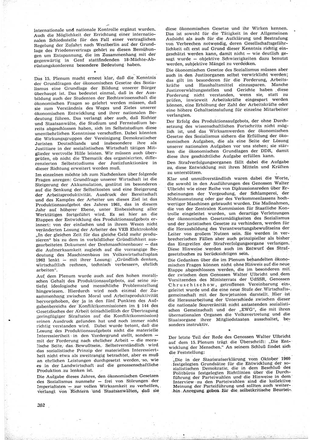 Neue Justiz (NJ), Zeitschrift für Recht und Rechtswissenschaft [Deutsche Demokratische Republik (DDR)], 16. Jahrgang 1962, Seite 202 (NJ DDR 1962, S. 202)