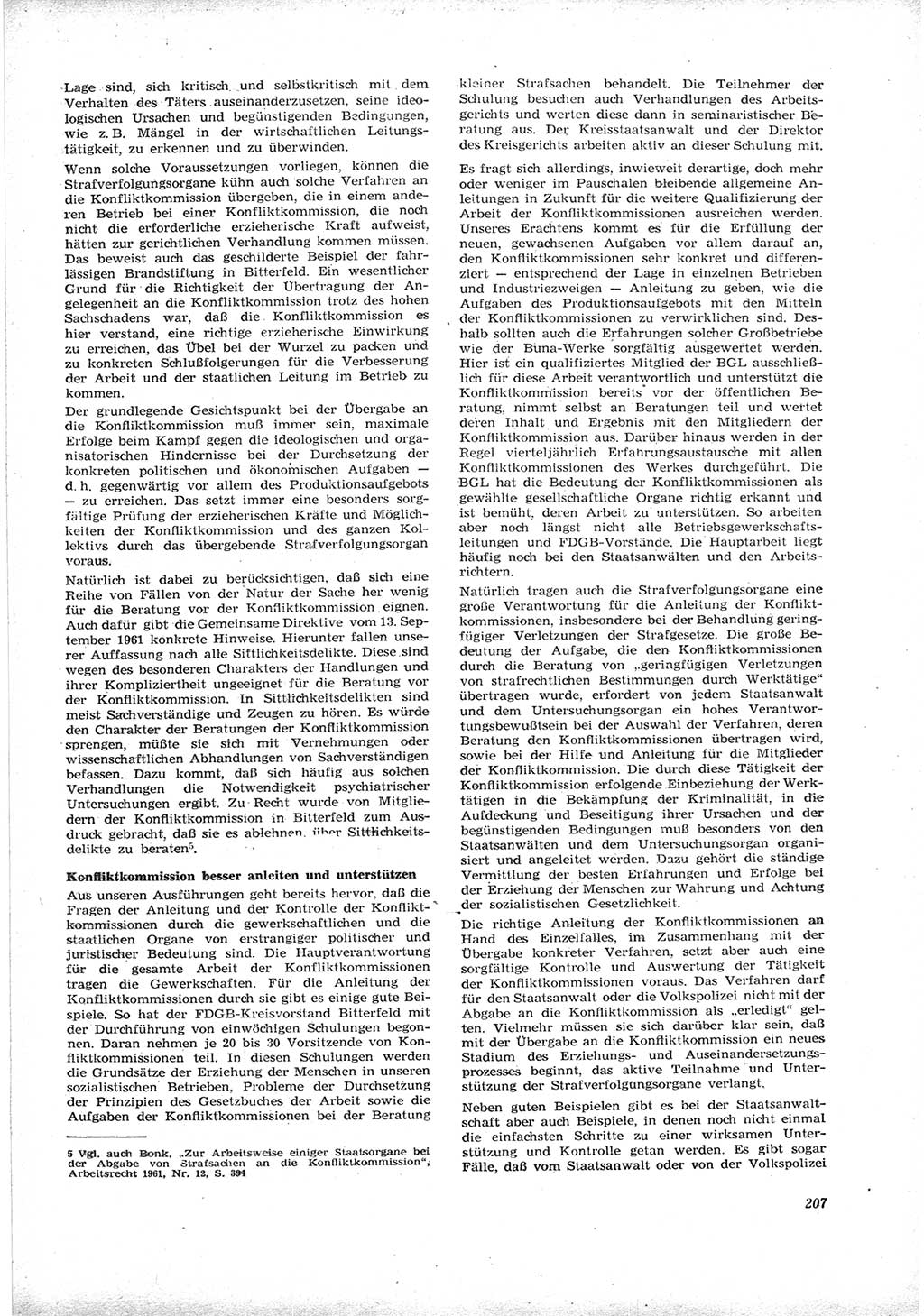 Neue Justiz (NJ), Zeitschrift für Recht und Rechtswissenschaft [Deutsche Demokratische Republik (DDR)], 16. Jahrgang 1962, Seite 207 (NJ DDR 1962, S. 207)