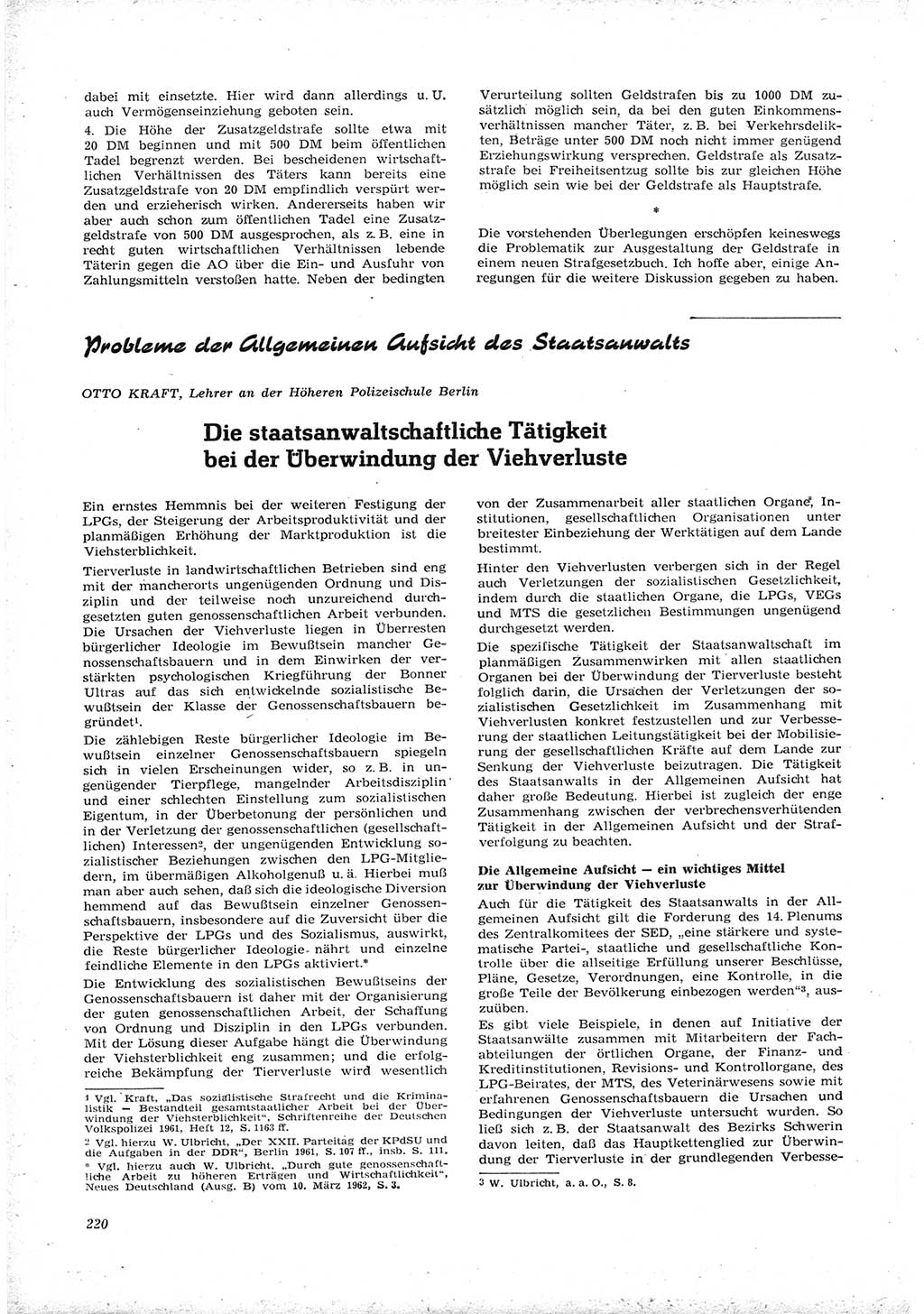Neue Justiz (NJ), Zeitschrift für Recht und Rechtswissenschaft [Deutsche Demokratische Republik (DDR)], 16. Jahrgang 1962, Seite 220 (NJ DDR 1962, S. 220)