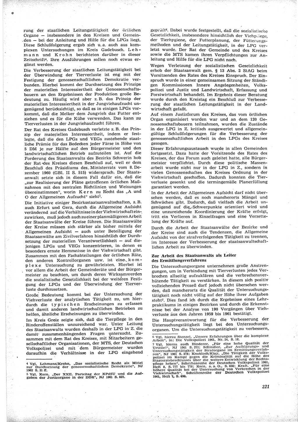 Neue Justiz (NJ), Zeitschrift für Recht und Rechtswissenschaft [Deutsche Demokratische Republik (DDR)], 16. Jahrgang 1962, Seite 221 (NJ DDR 1962, S. 221)