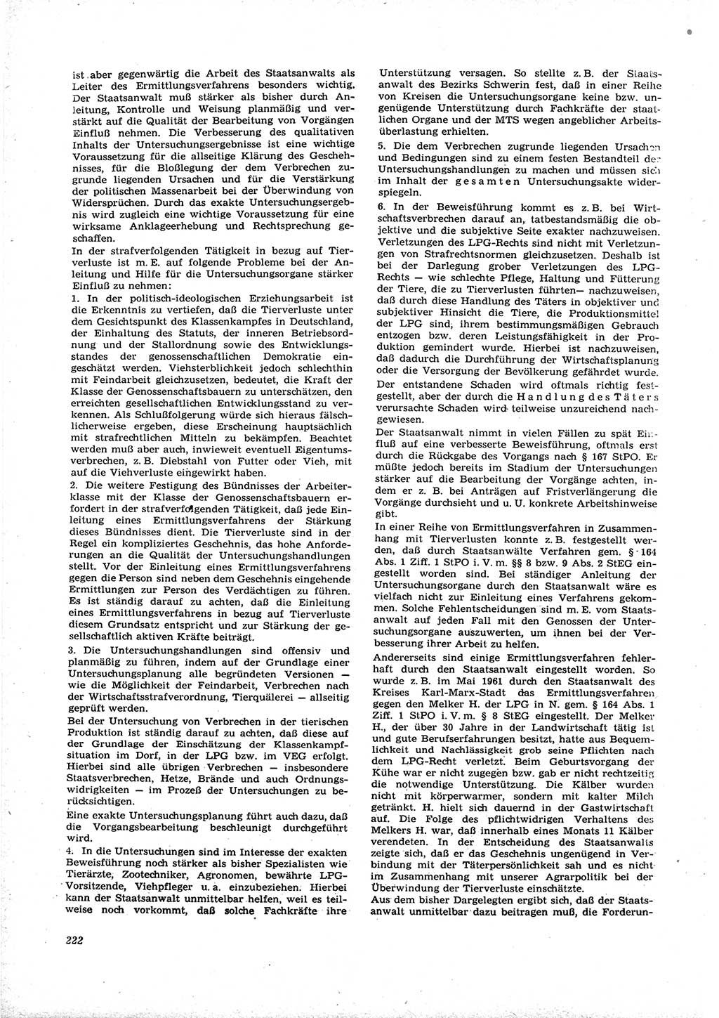 Neue Justiz (NJ), Zeitschrift für Recht und Rechtswissenschaft [Deutsche Demokratische Republik (DDR)], 16. Jahrgang 1962, Seite 222 (NJ DDR 1962, S. 222)