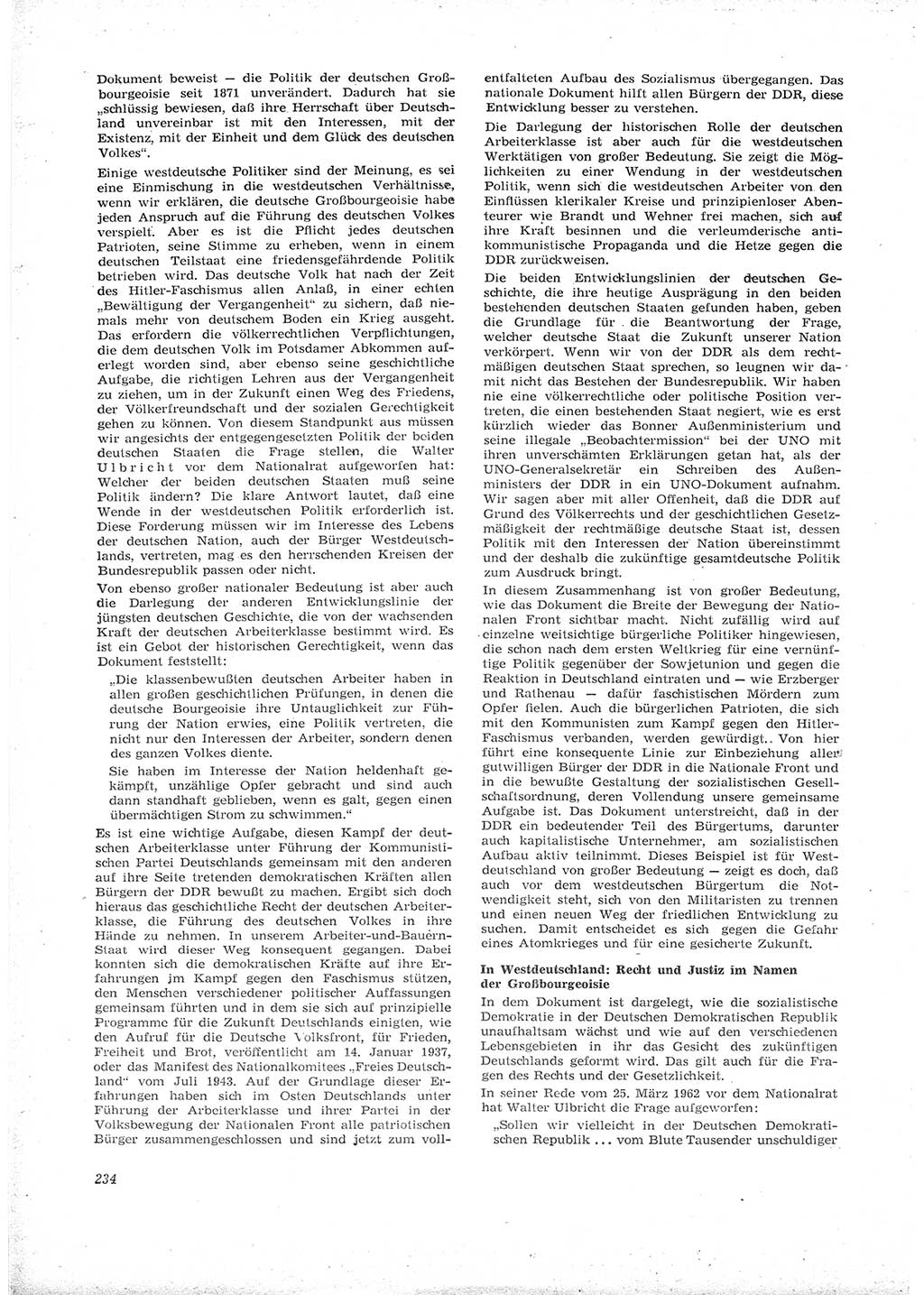 Neue Justiz (NJ), Zeitschrift für Recht und Rechtswissenschaft [Deutsche Demokratische Republik (DDR)], 16. Jahrgang 1962, Seite 234 (NJ DDR 1962, S. 234)