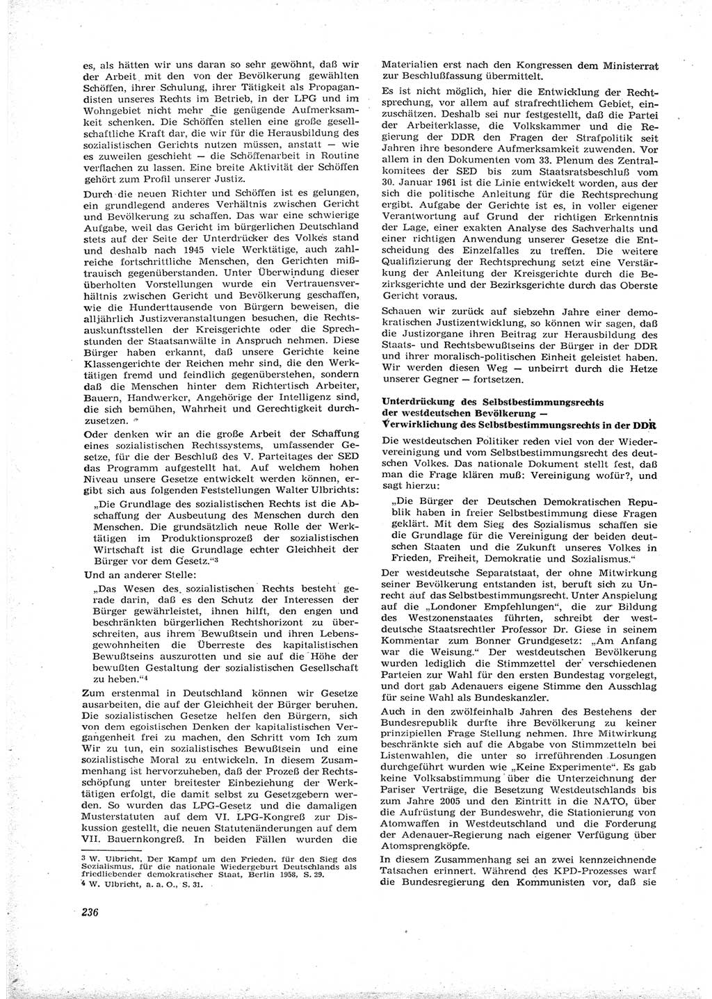 Neue Justiz (NJ), Zeitschrift für Recht und Rechtswissenschaft [Deutsche Demokratische Republik (DDR)], 16. Jahrgang 1962, Seite 236 (NJ DDR 1962, S. 236)