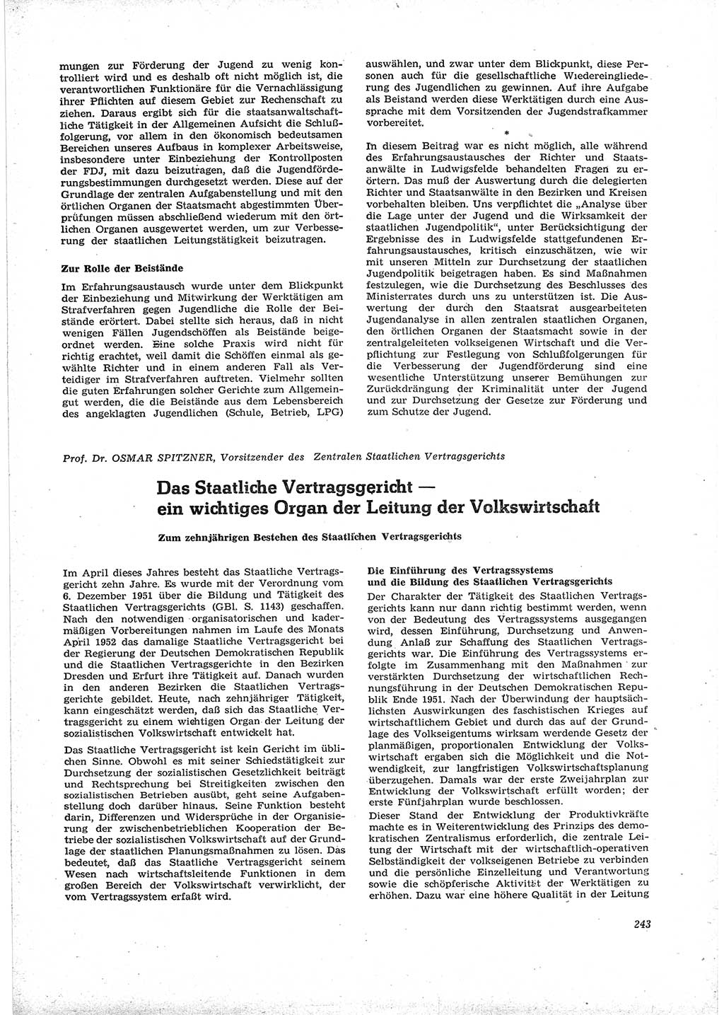 Neue Justiz (NJ), Zeitschrift für Recht und Rechtswissenschaft [Deutsche Demokratische Republik (DDR)], 16. Jahrgang 1962, Seite 243 (NJ DDR 1962, S. 243)