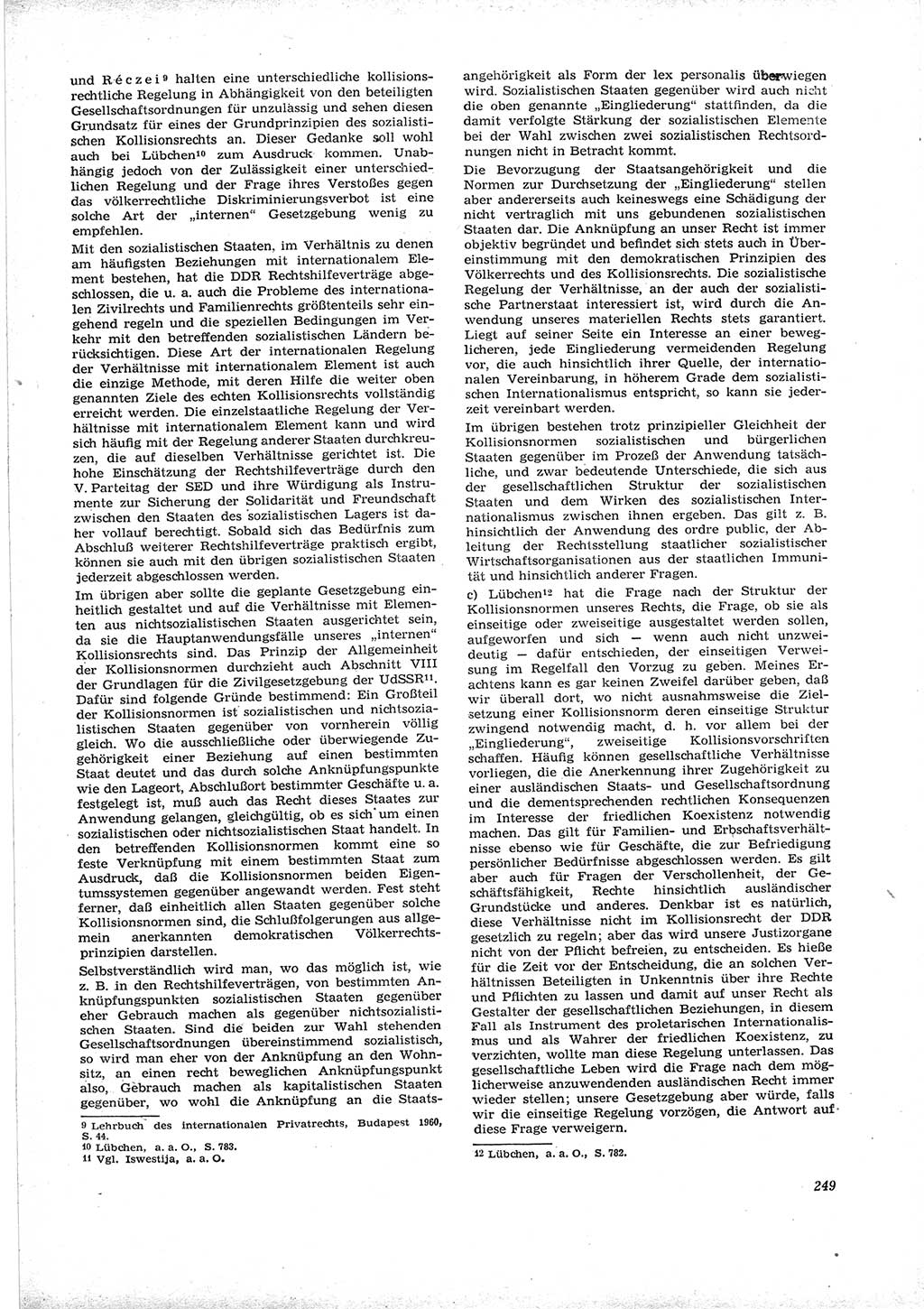 Neue Justiz (NJ), Zeitschrift für Recht und Rechtswissenschaft [Deutsche Demokratische Republik (DDR)], 16. Jahrgang 1962, Seite 249 (NJ DDR 1962, S. 249)