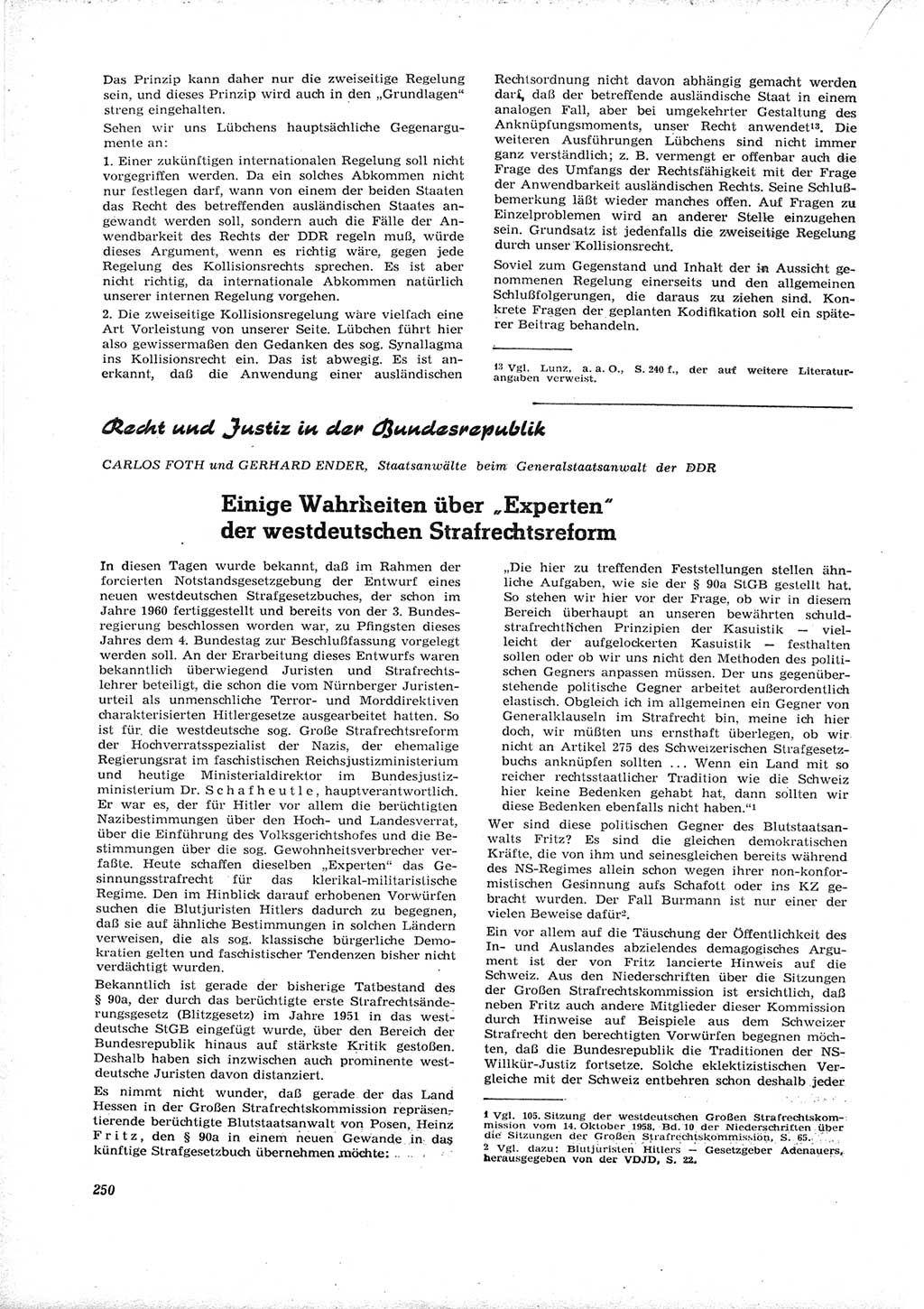 Neue Justiz (NJ), Zeitschrift für Recht und Rechtswissenschaft [Deutsche Demokratische Republik (DDR)], 16. Jahrgang 1962, Seite 250 (NJ DDR 1962, S. 250)