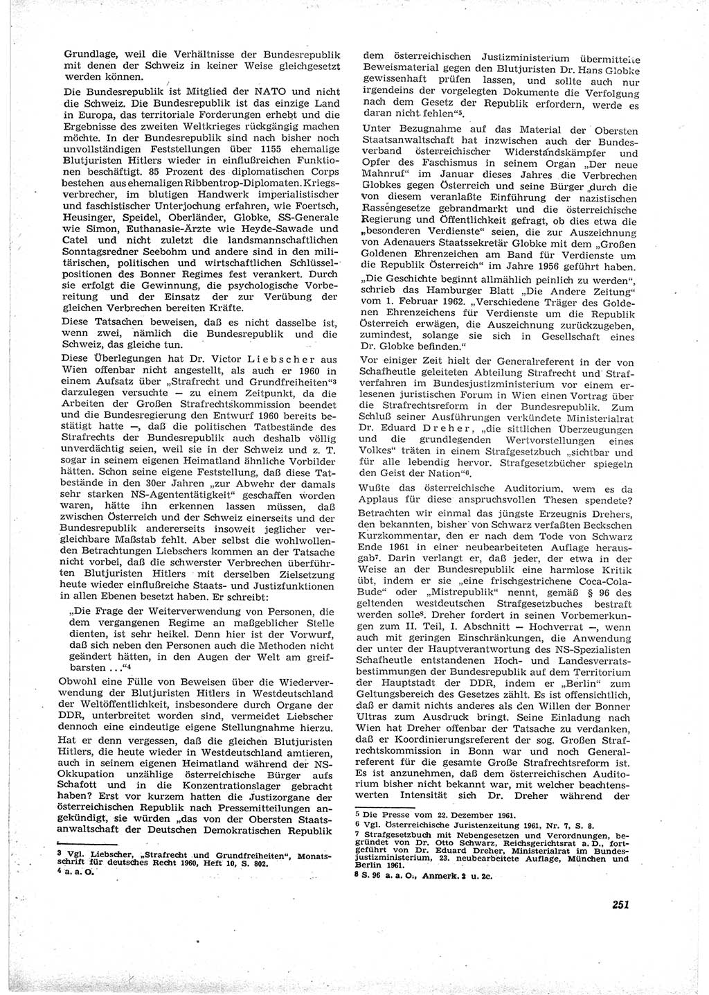 Neue Justiz (NJ), Zeitschrift für Recht und Rechtswissenschaft [Deutsche Demokratische Republik (DDR)], 16. Jahrgang 1962, Seite 251 (NJ DDR 1962, S. 251)