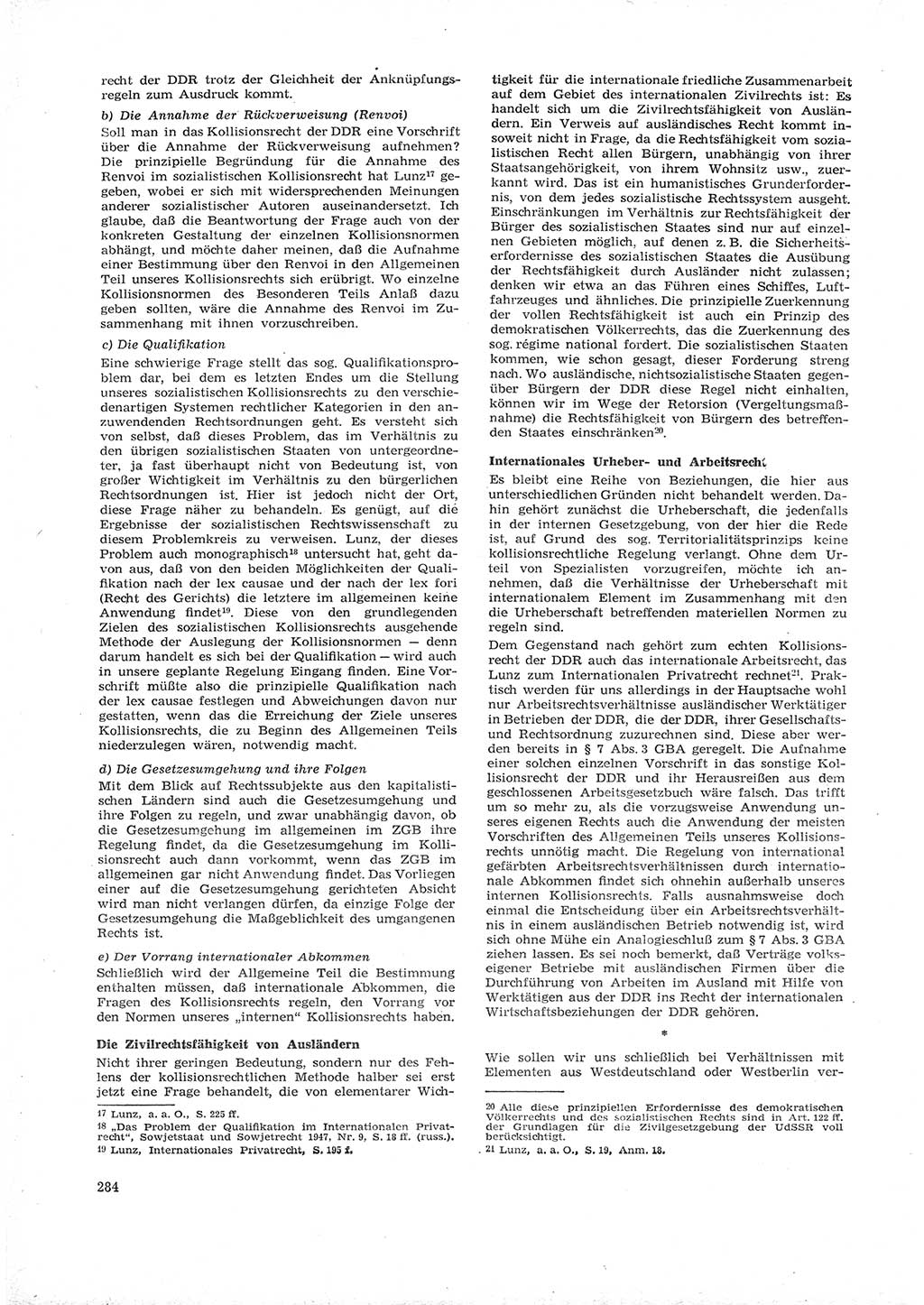 Neue Justiz (NJ), Zeitschrift für Recht und Rechtswissenschaft [Deutsche Demokratische Republik (DDR)], 16. Jahrgang 1962, Seite 284 (NJ DDR 1962, S. 284)