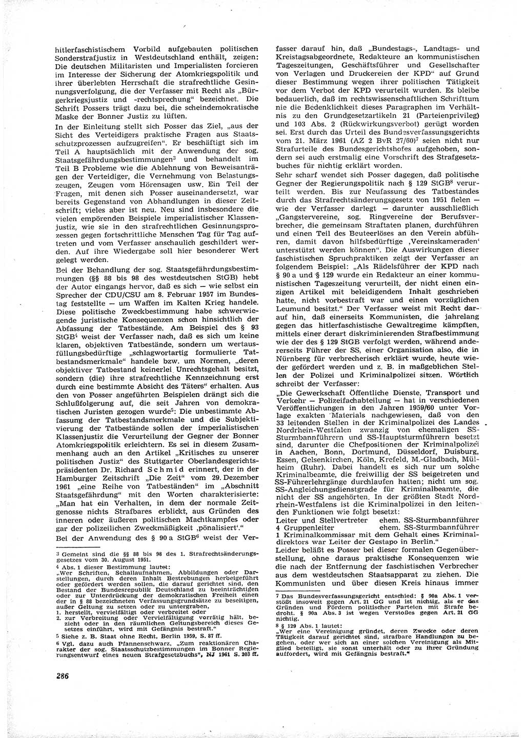 Neue Justiz (NJ), Zeitschrift für Recht und Rechtswissenschaft [Deutsche Demokratische Republik (DDR)], 16. Jahrgang 1962, Seite 286 (NJ DDR 1962, S. 286)