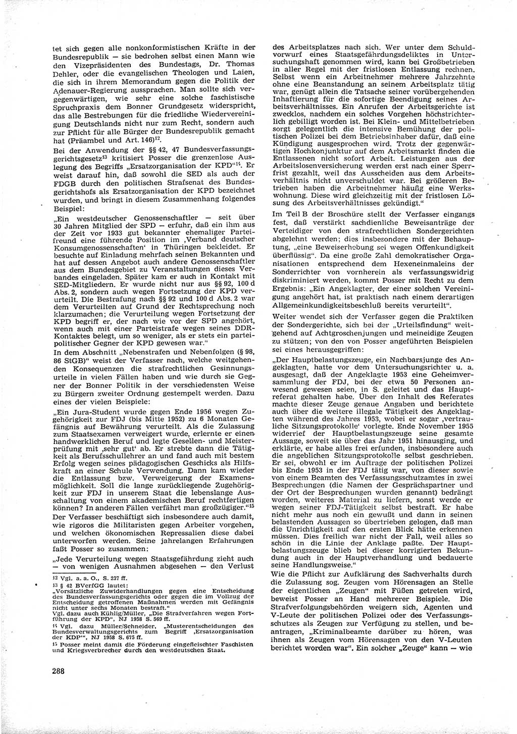 Neue Justiz (NJ), Zeitschrift für Recht und Rechtswissenschaft [Deutsche Demokratische Republik (DDR)], 16. Jahrgang 1962, Seite 288 (NJ DDR 1962, S. 288)