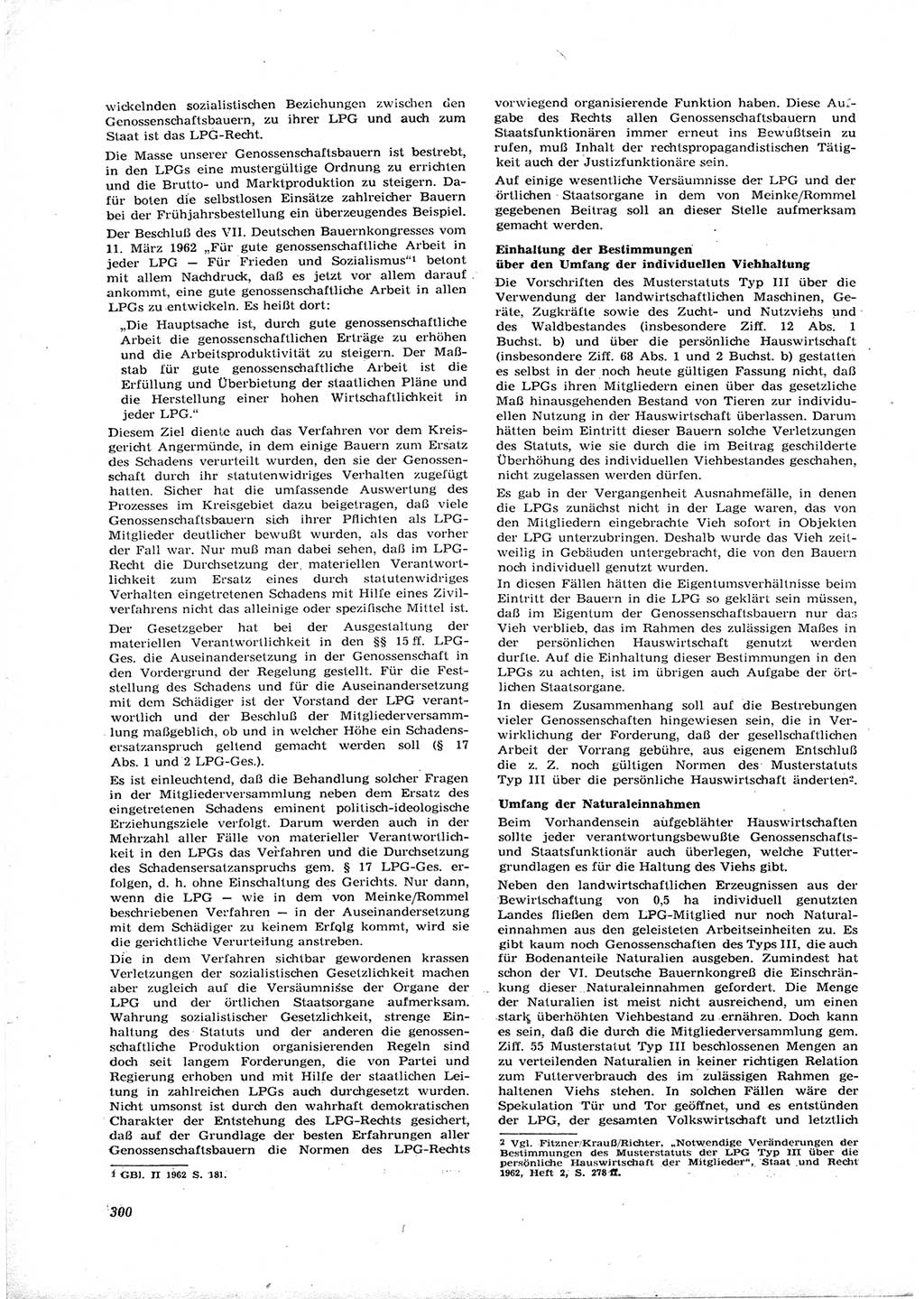 Neue Justiz (NJ), Zeitschrift für Recht und Rechtswissenschaft [Deutsche Demokratische Republik (DDR)], 16. Jahrgang 1962, Seite 300 (NJ DDR 1962, S. 300)