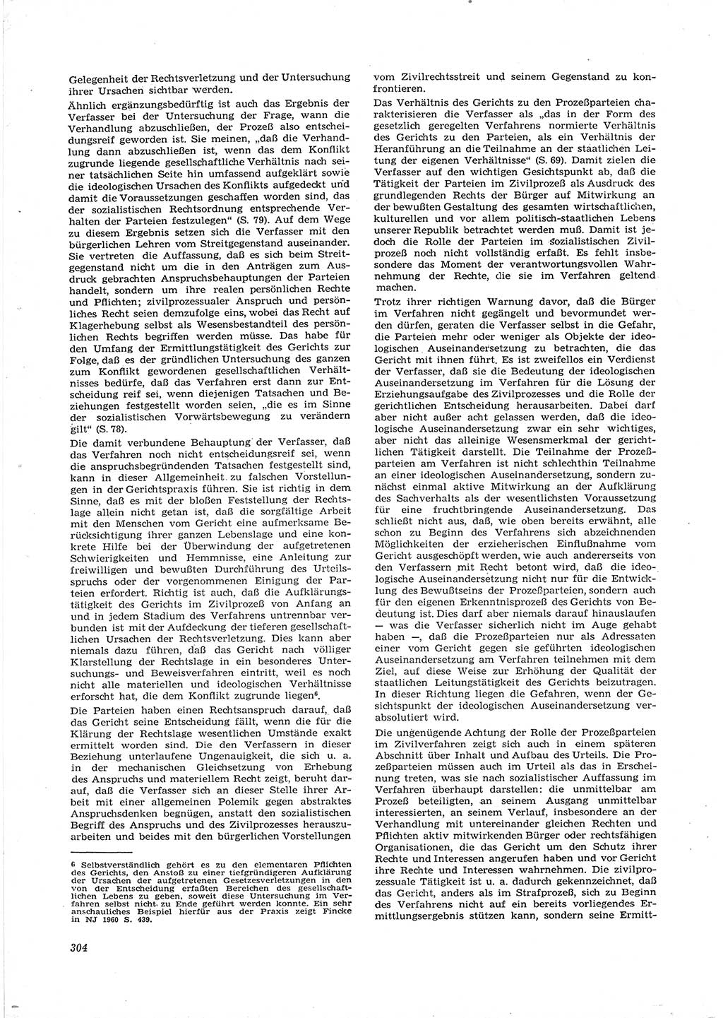 Neue Justiz (NJ), Zeitschrift für Recht und Rechtswissenschaft [Deutsche Demokratische Republik (DDR)], 16. Jahrgang 1962, Seite 304 (NJ DDR 1962, S. 304)