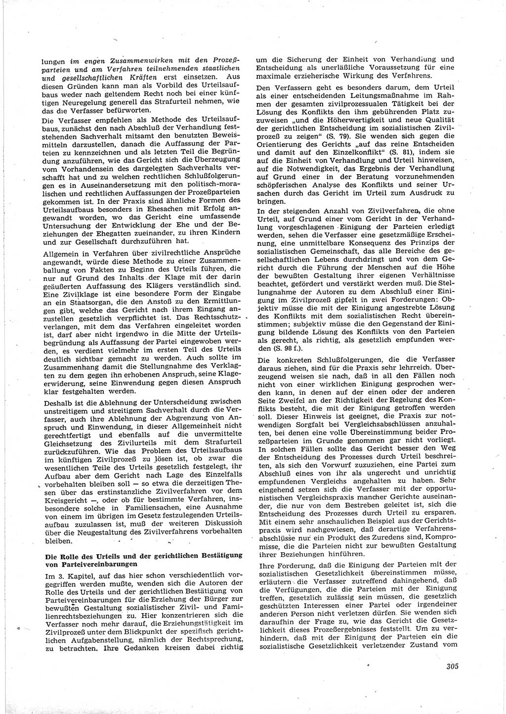Neue Justiz (NJ), Zeitschrift für Recht und Rechtswissenschaft [Deutsche Demokratische Republik (DDR)], 16. Jahrgang 1962, Seite 305 (NJ DDR 1962, S. 305)