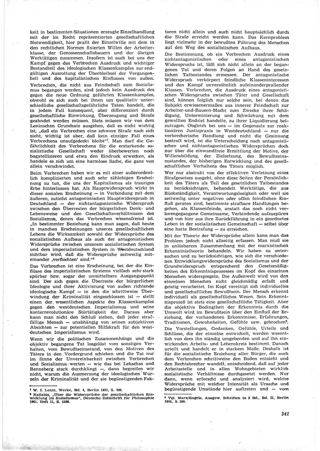Neue Justiz (NJ), Zeitschrift für Recht und Rechtswissenschaft [Deutsche Demokratische Republik (DDR)], 16. Jahrgang 1962, Seite 341 (NJ DDR 1962, S. 341)