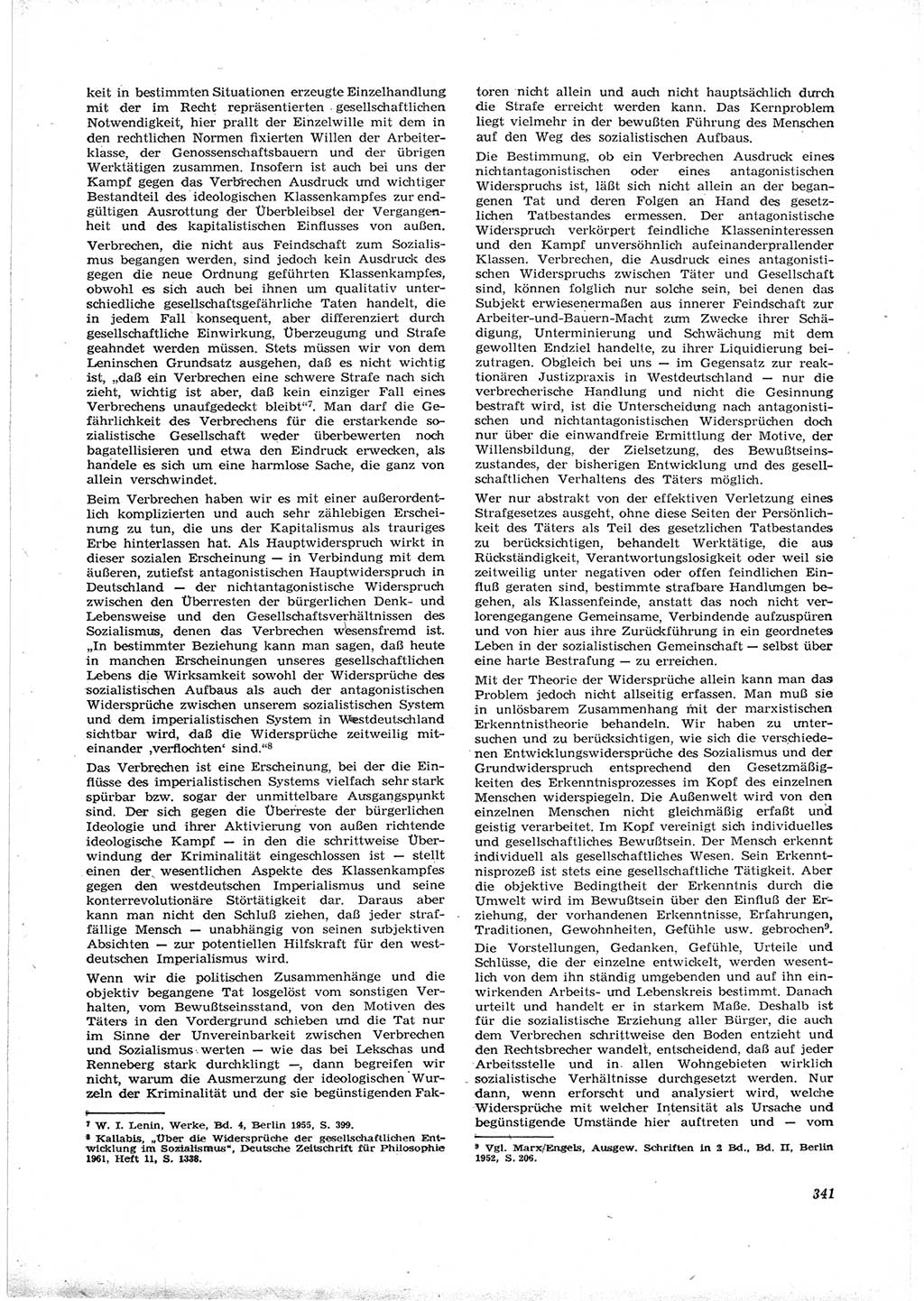 Neue Justiz (NJ), Zeitschrift für Recht und Rechtswissenschaft [Deutsche Demokratische Republik (DDR)], 16. Jahrgang 1962, Seite 341 (NJ DDR 1962, S. 341)