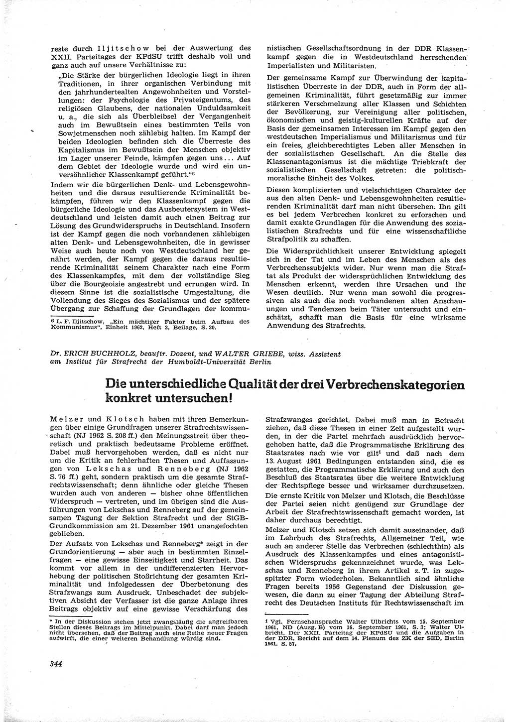 Neue Justiz (NJ), Zeitschrift für Recht und Rechtswissenschaft [Deutsche Demokratische Republik (DDR)], 16. Jahrgang 1962, Seite 344 (NJ DDR 1962, S. 344)