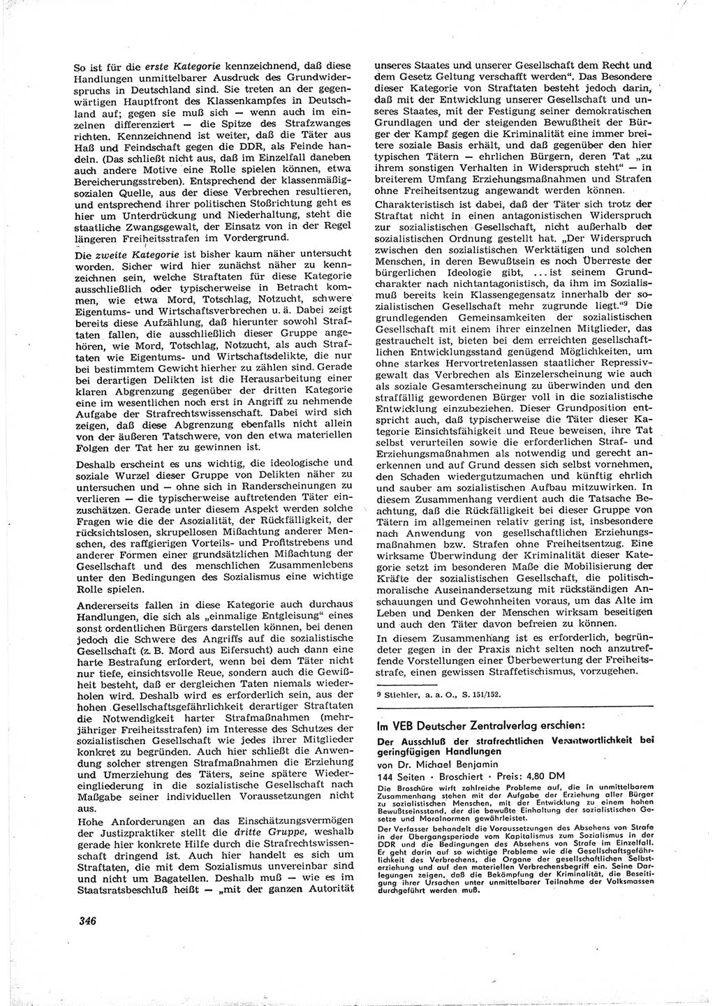 Neue Justiz (NJ), Zeitschrift für Recht und Rechtswissenschaft [Deutsche Demokratische Republik (DDR)], 16. Jahrgang 1962, Seite 346 (NJ DDR 1962, S. 346)
