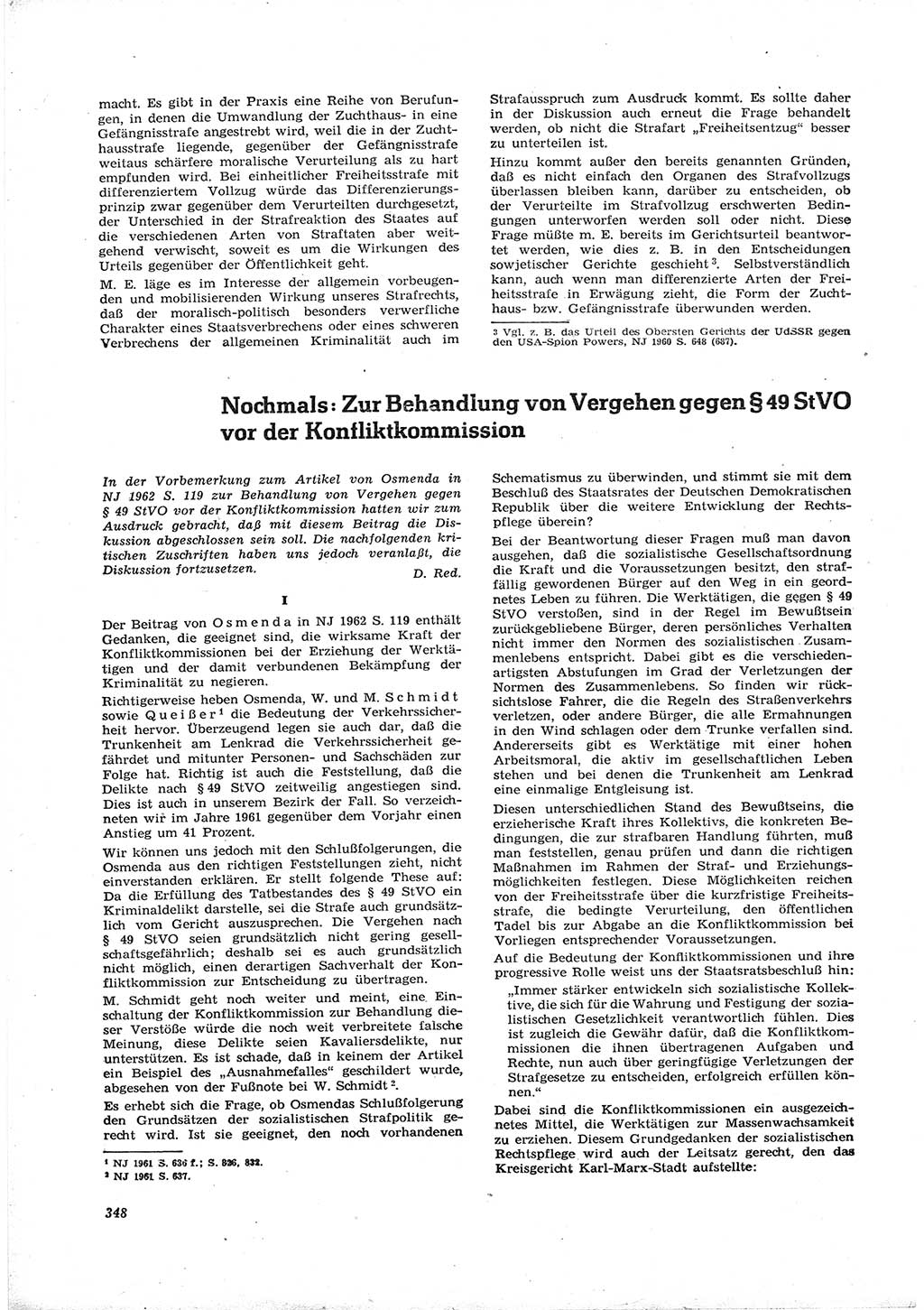 Neue Justiz (NJ), Zeitschrift für Recht und Rechtswissenschaft [Deutsche Demokratische Republik (DDR)], 16. Jahrgang 1962, Seite 348 (NJ DDR 1962, S. 348)