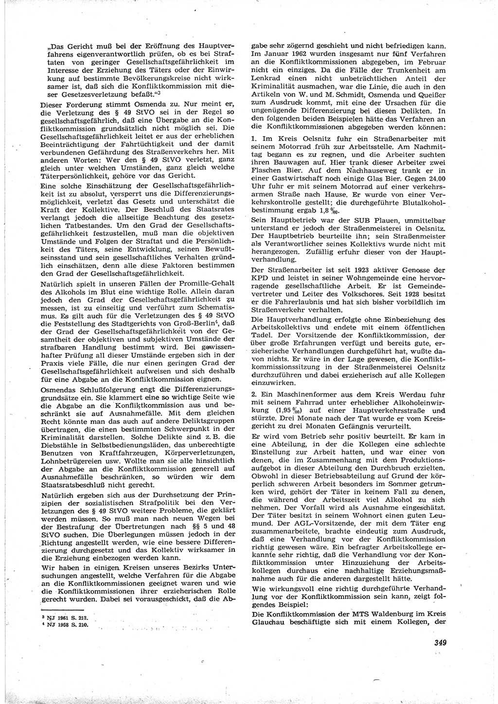 Neue Justiz (NJ), Zeitschrift für Recht und Rechtswissenschaft [Deutsche Demokratische Republik (DDR)], 16. Jahrgang 1962, Seite 349 (NJ DDR 1962, S. 349)