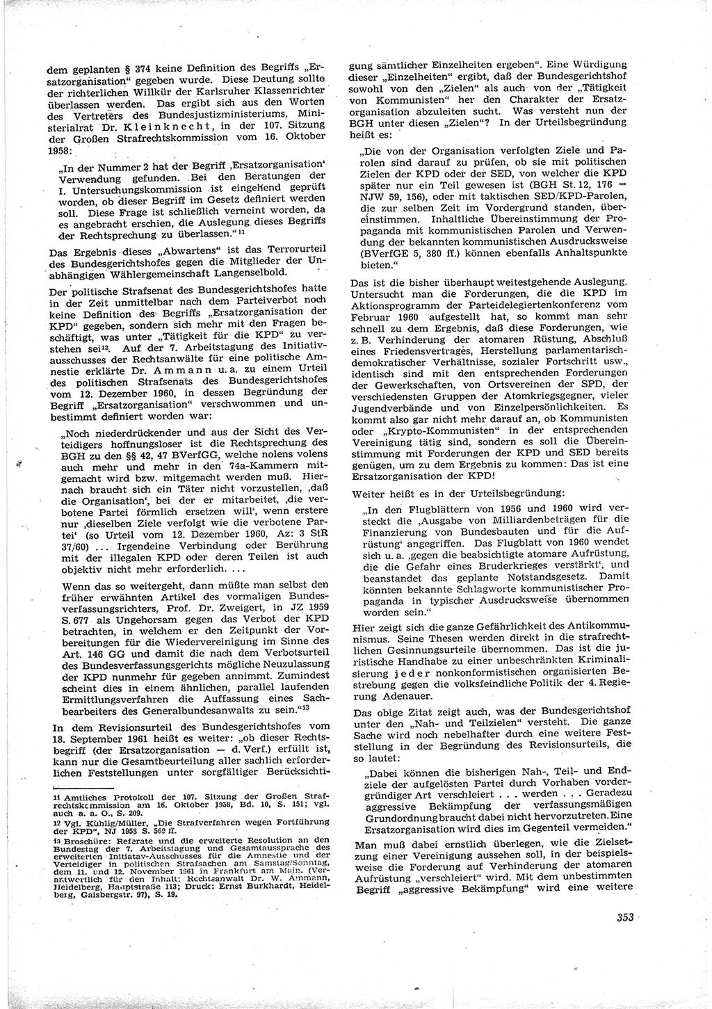 Neue Justiz (NJ), Zeitschrift für Recht und Rechtswissenschaft [Deutsche Demokratische Republik (DDR)], 16. Jahrgang 1962, Seite 353 (NJ DDR 1962, S. 353)