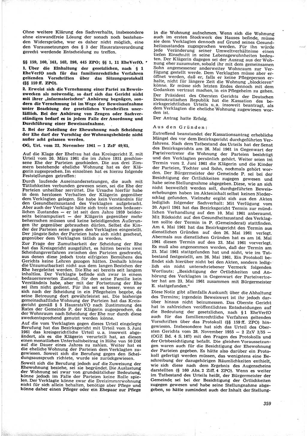 Neue Justiz (NJ), Zeitschrift für Recht und Rechtswissenschaft [Deutsche Demokratische Republik (DDR)], 16. Jahrgang 1962, Seite 359 (NJ DDR 1962, S. 359)