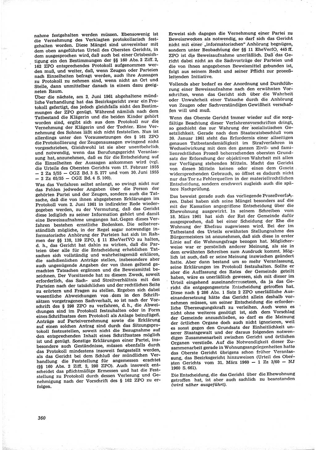 Neue Justiz (NJ), Zeitschrift für Recht und Rechtswissenschaft [Deutsche Demokratische Republik (DDR)], 16. Jahrgang 1962, Seite 360 (NJ DDR 1962, S. 360)
