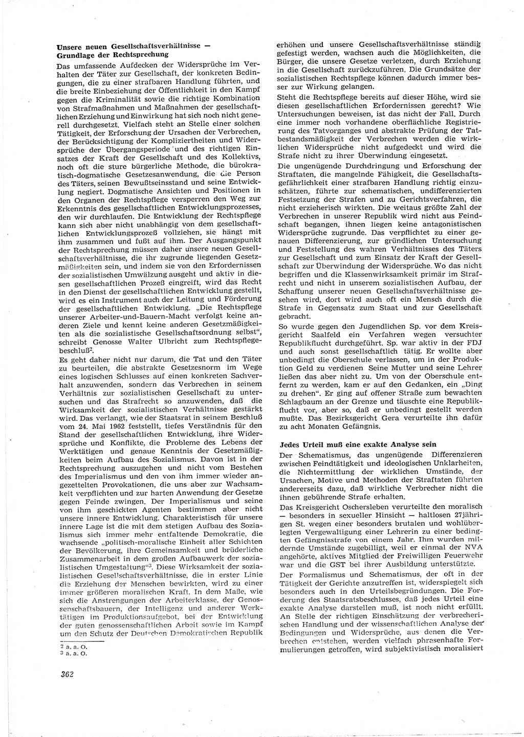Neue Justiz (NJ), Zeitschrift für Recht und Rechtswissenschaft [Deutsche Demokratische Republik (DDR)], 16. Jahrgang 1962, Seite 362 (NJ DDR 1962, S. 362)