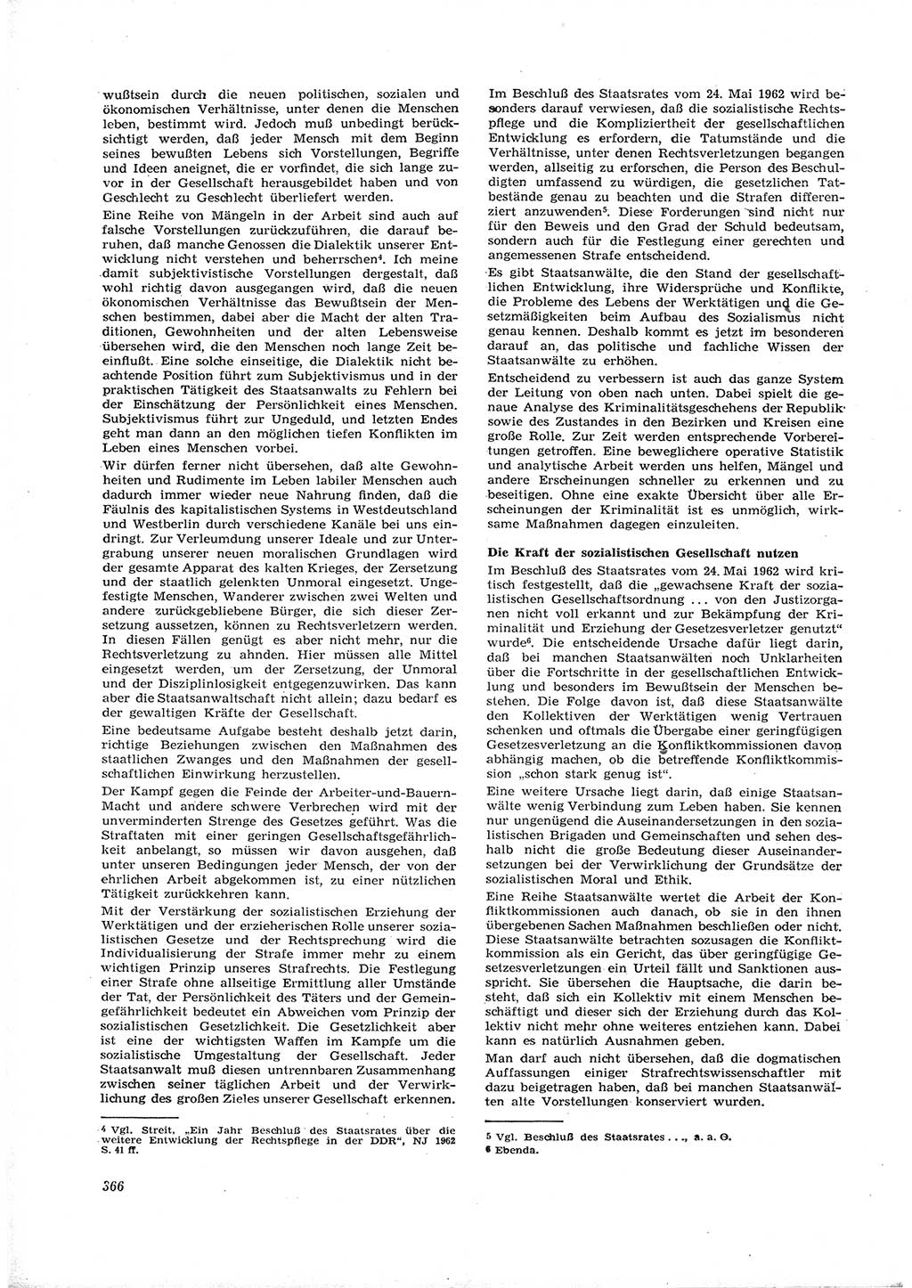 Neue Justiz (NJ), Zeitschrift für Recht und Rechtswissenschaft [Deutsche Demokratische Republik (DDR)], 16. Jahrgang 1962, Seite 366 (NJ DDR 1962, S. 366)