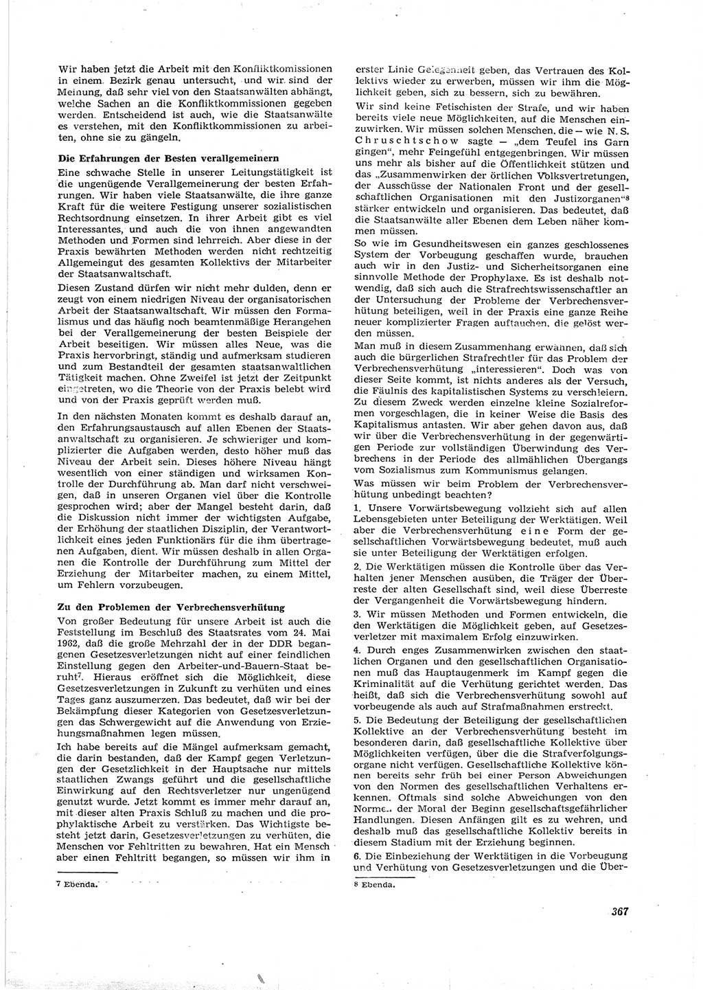 Neue Justiz (NJ), Zeitschrift für Recht und Rechtswissenschaft [Deutsche Demokratische Republik (DDR)], 16. Jahrgang 1962, Seite 367 (NJ DDR 1962, S. 367)