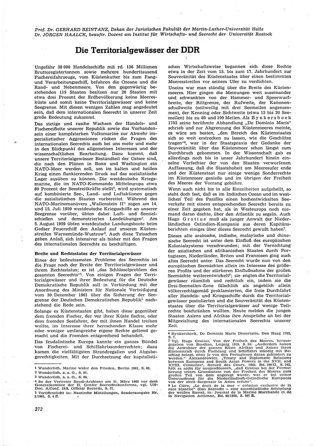 Neue Justiz (NJ), Zeitschrift für Recht und Rechtswissenschaft [Deutsche Demokratische Republik (DDR)], 16. Jahrgang 1962, Seite 372 (NJ DDR 1962, S. 372)