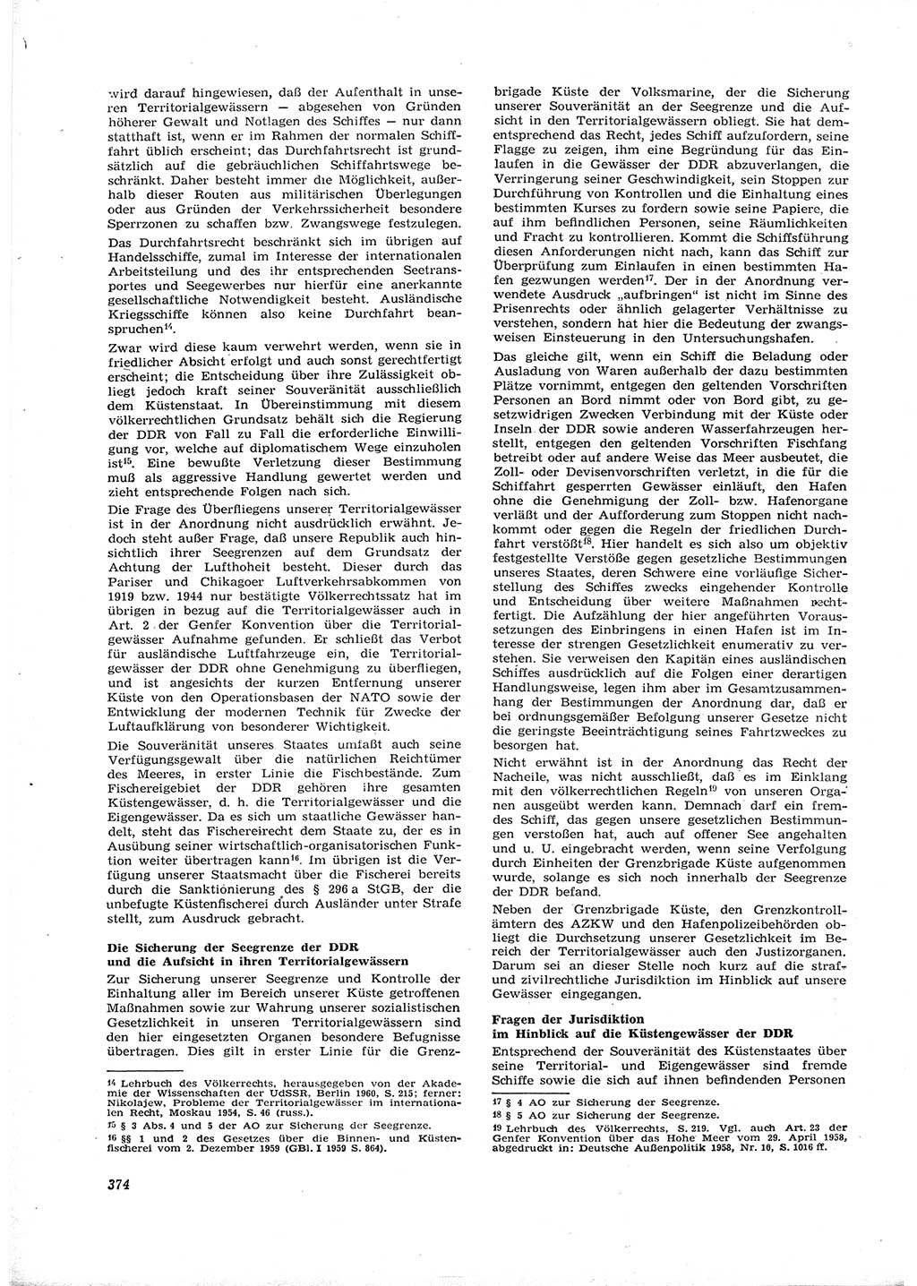 Neue Justiz (NJ), Zeitschrift für Recht und Rechtswissenschaft [Deutsche Demokratische Republik (DDR)], 16. Jahrgang 1962, Seite 374 (NJ DDR 1962, S. 374)