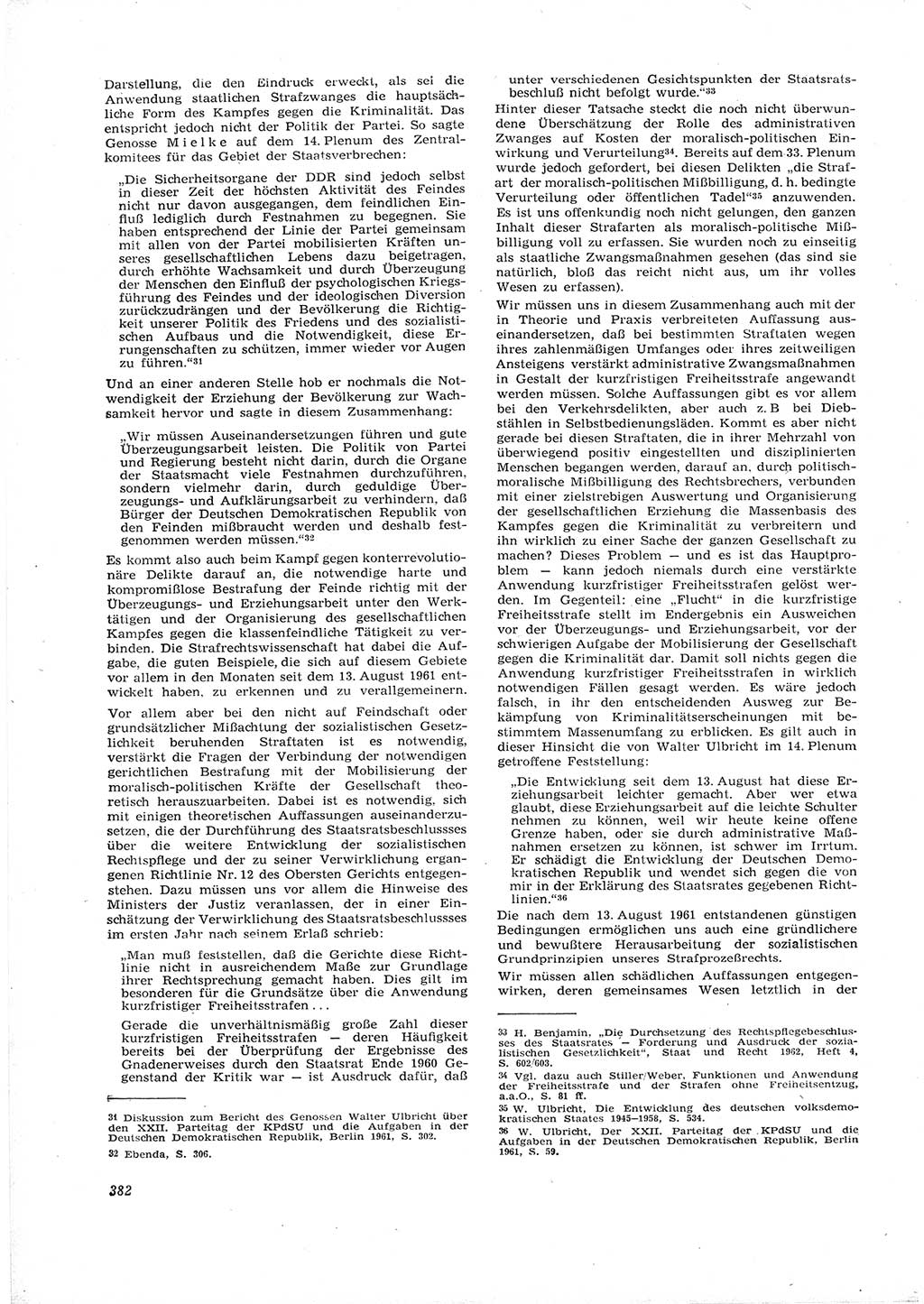 Neue Justiz (NJ), Zeitschrift für Recht und Rechtswissenschaft [Deutsche Demokratische Republik (DDR)], 16. Jahrgang 1962, Seite 382 (NJ DDR 1962, S. 382)