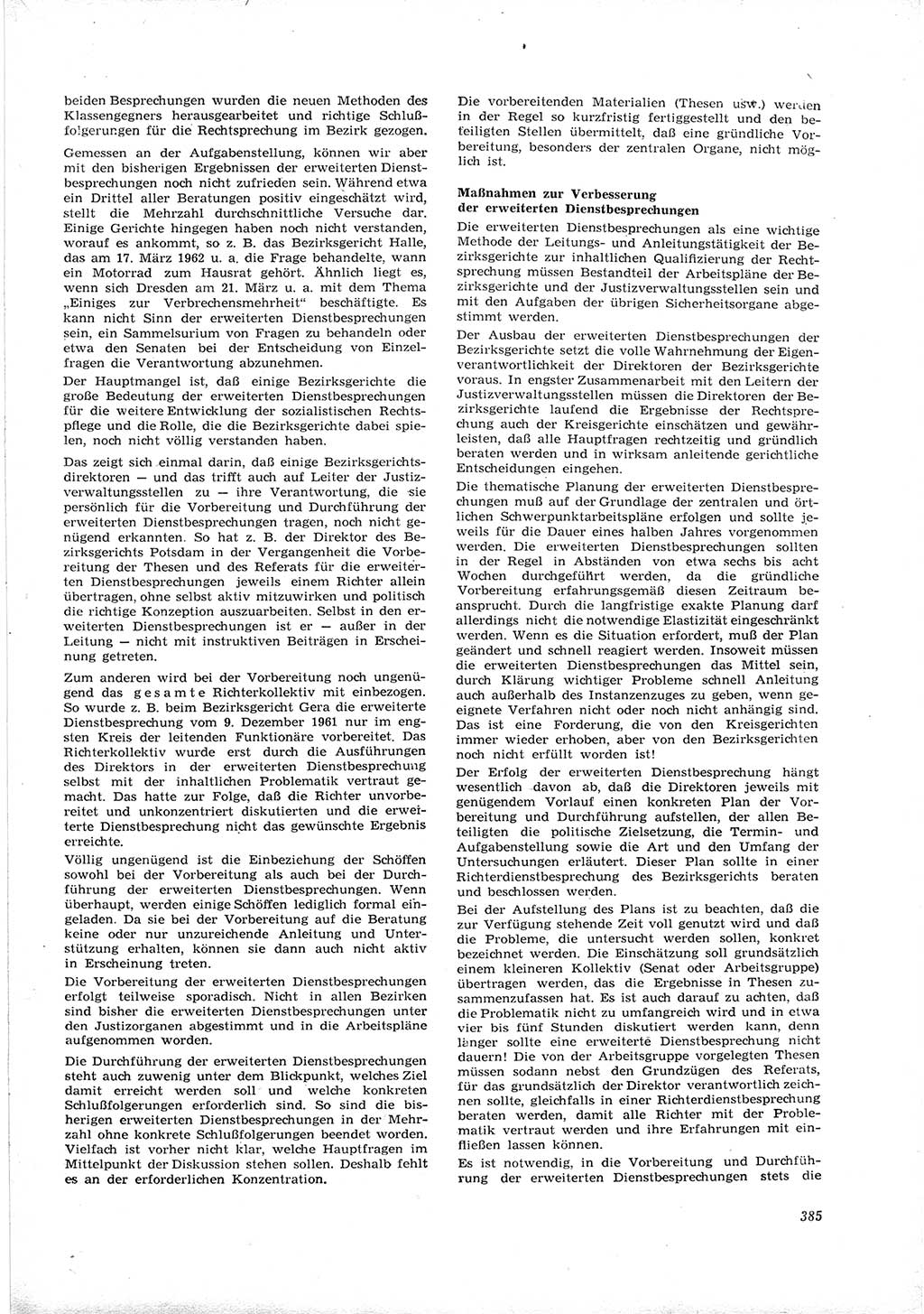 Neue Justiz (NJ), Zeitschrift für Recht und Rechtswissenschaft [Deutsche Demokratische Republik (DDR)], 16. Jahrgang 1962, Seite 385 (NJ DDR 1962, S. 385)
