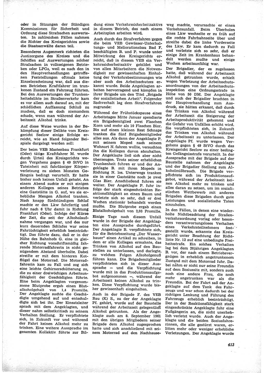 Neue Justiz (NJ), Zeitschrift für Recht und Rechtswissenschaft [Deutsche Demokratische Republik (DDR)], 16. Jahrgang 1962, Seite 413 (NJ DDR 1962, S. 413)