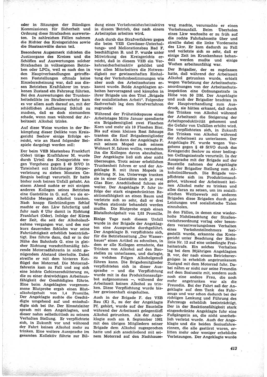 Neue Justiz (NJ), Zeitschrift für Recht und Rechtswissenschaft [Deutsche Demokratische Republik (DDR)], 16. Jahrgang 1962, Seite 413 (NJ DDR 1962, S. 413)