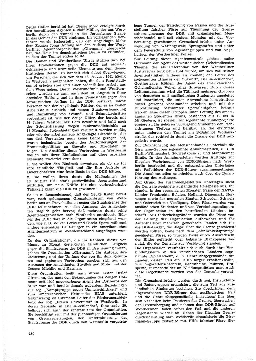Neue Justiz (NJ), Zeitschrift für Recht und Rechtswissenschaft [Deutsche Demokratische Republik (DDR)], 16. Jahrgang 1962, Seite 430 (NJ DDR 1962, S. 430)