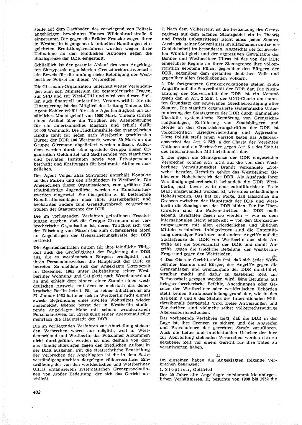 Neue Justiz (NJ), Zeitschrift für Recht und Rechtswissenschaft [Deutsche Demokratische Republik (DDR)], 16. Jahrgang 1962, Seite 432 (NJ DDR 1962, S. 432)