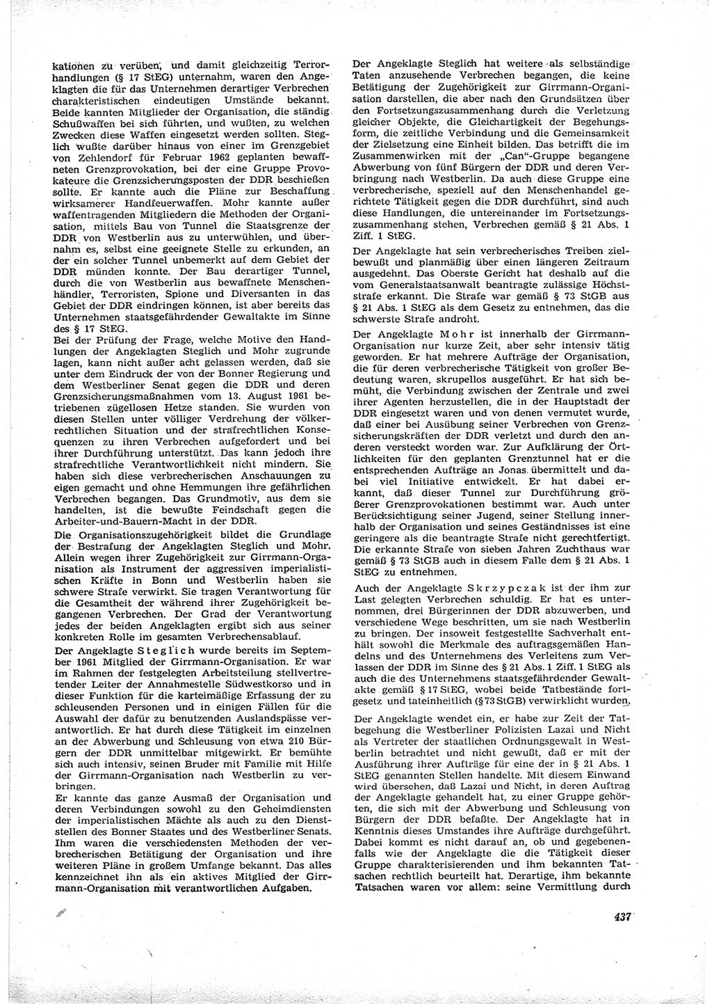Neue Justiz (NJ), Zeitschrift für Recht und Rechtswissenschaft [Deutsche Demokratische Republik (DDR)], 16. Jahrgang 1962, Seite 437 (NJ DDR 1962, S. 437)