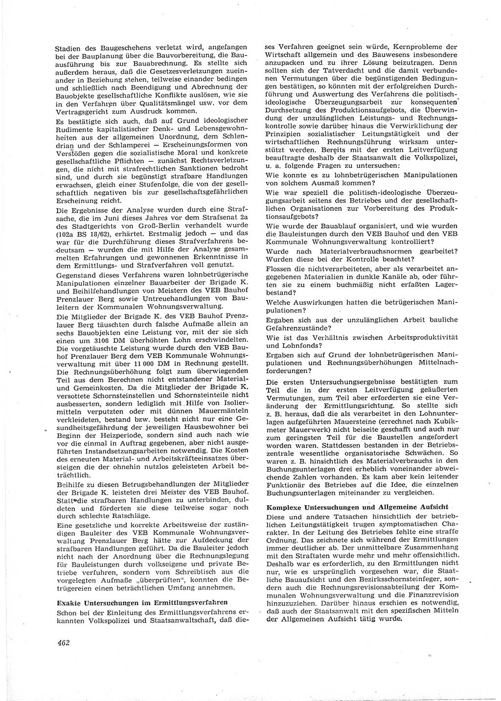 Neue Justiz (NJ), Zeitschrift für Recht und Rechtswissenschaft [Deutsche Demokratische Republik (DDR)], 16. Jahrgang 1962, Seite 462 (NJ DDR 1962, S. 462)