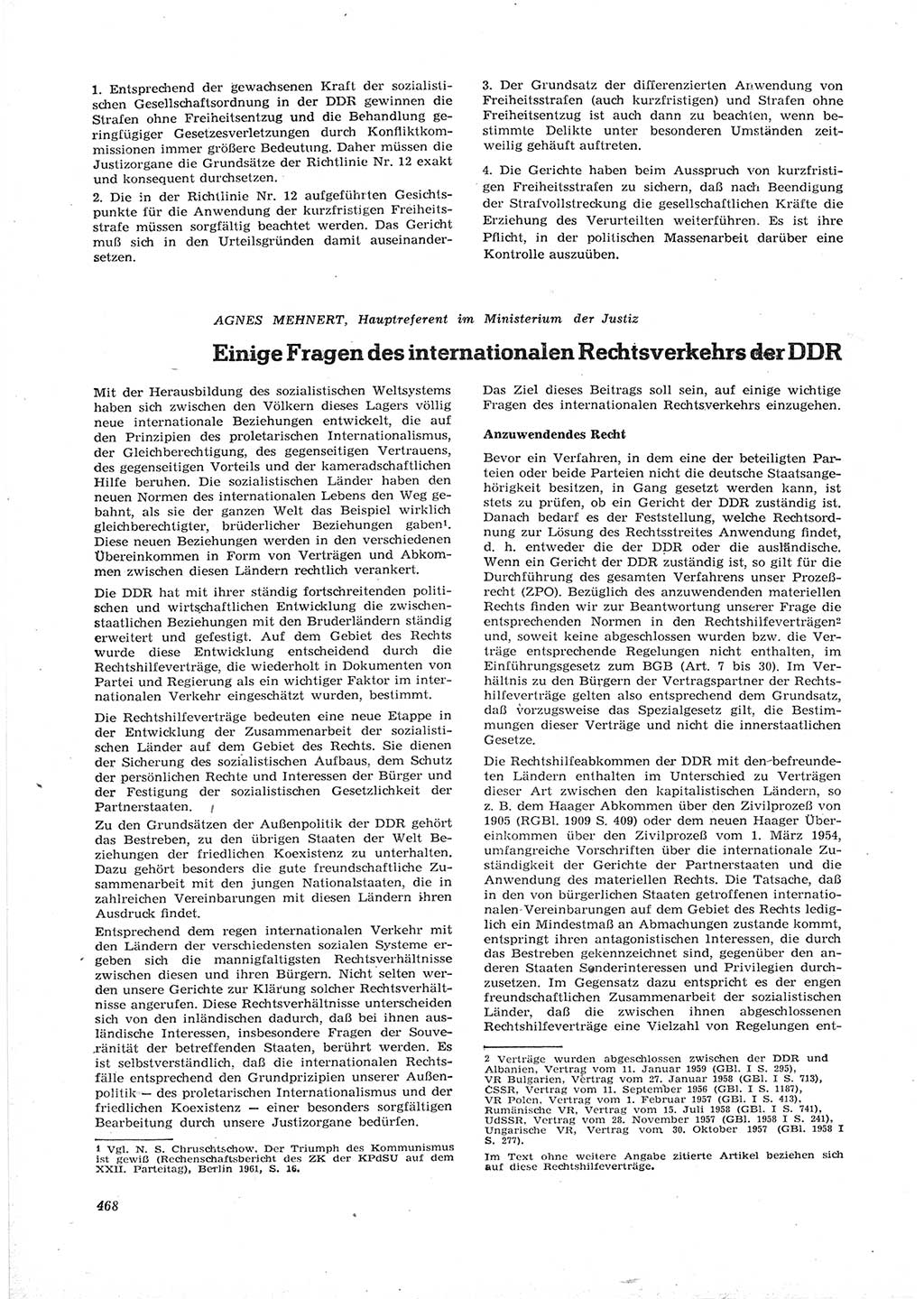 Neue Justiz (NJ), Zeitschrift für Recht und Rechtswissenschaft [Deutsche Demokratische Republik (DDR)], 16. Jahrgang 1962, Seite 468 (NJ DDR 1962, S. 468)