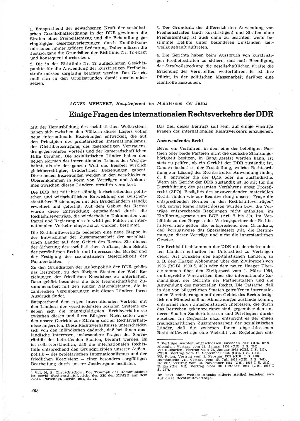 Neue Justiz (NJ), Zeitschrift für Recht und Rechtswissenschaft [Deutsche Demokratische Republik (DDR)], 16. Jahrgang 1962, Seite 468 (NJ DDR 1962, S. 468)