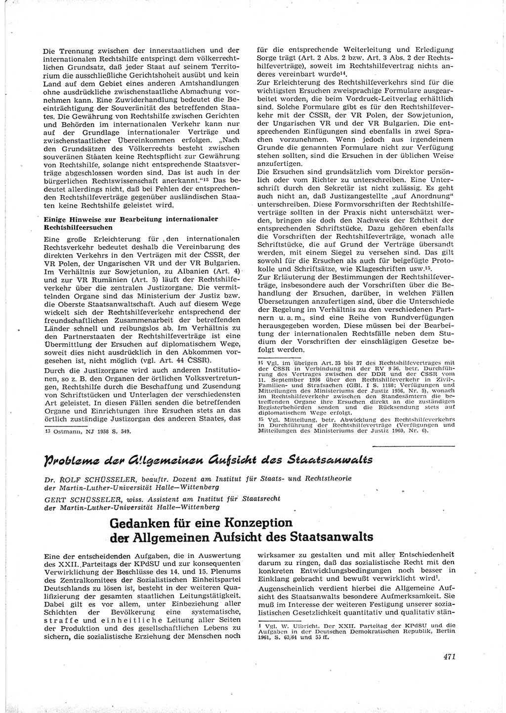 Neue Justiz (NJ), Zeitschrift für Recht und Rechtswissenschaft [Deutsche Demokratische Republik (DDR)], 16. Jahrgang 1962, Seite 471 (NJ DDR 1962, S. 471)