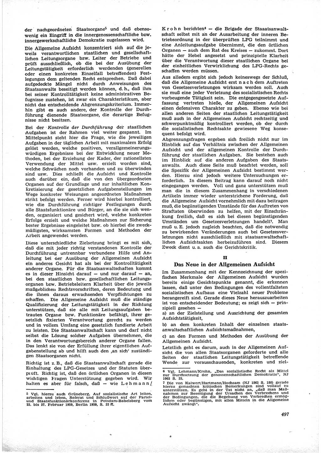 Neue Justiz (NJ), Zeitschrift für Recht und Rechtswissenschaft [Deutsche Demokratische Republik (DDR)], 16. Jahrgang 1962, Seite 497 (NJ DDR 1962, S. 497)