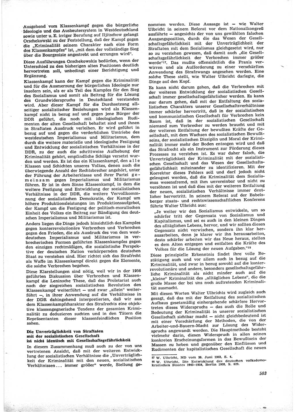 Neue Justiz (NJ), Zeitschrift für Recht und Rechtswissenschaft [Deutsche Demokratische Republik (DDR)], 16. Jahrgang 1962, Seite 503 (NJ DDR 1962, S. 503)