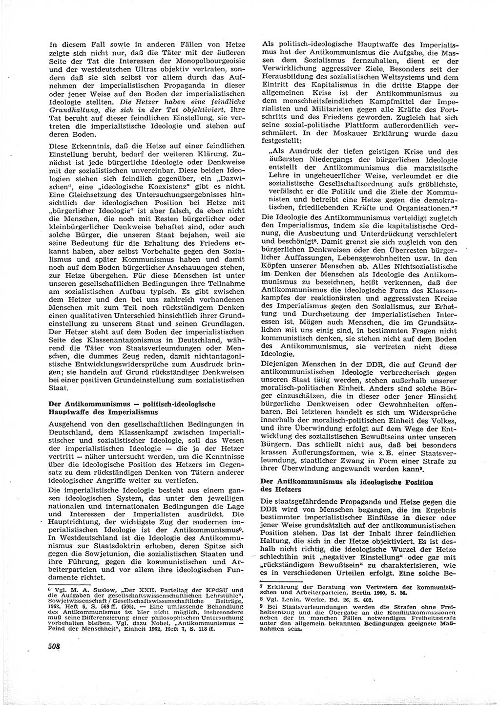 Neue Justiz (NJ), Zeitschrift für Recht und Rechtswissenschaft [Deutsche Demokratische Republik (DDR)], 16. Jahrgang 1962, Seite 508 (NJ DDR 1962, S. 508)